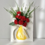하비코 스컬프쳐 페인팅으로 카네이션 꽃 액자 만들기 DIY 패키지 세트 어버이날 스승의날 방과후 집콕 홈콕 놀이