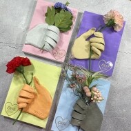 하비코 꽃을 든 손화분 DIY 패키지 방과후 돌봄 어르신 장애인 미술 치료 수업